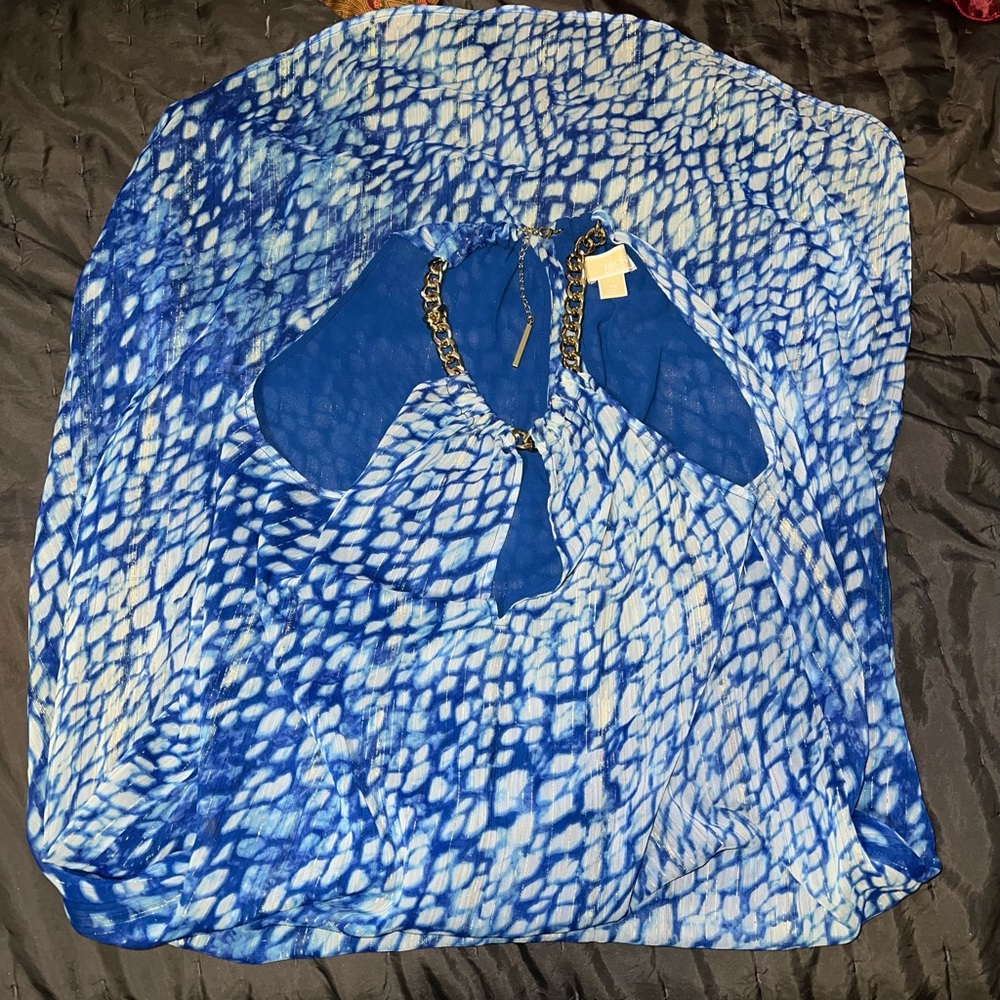 Michael Kors Blue High-Low Dress X-Small - Picture 8 of 12